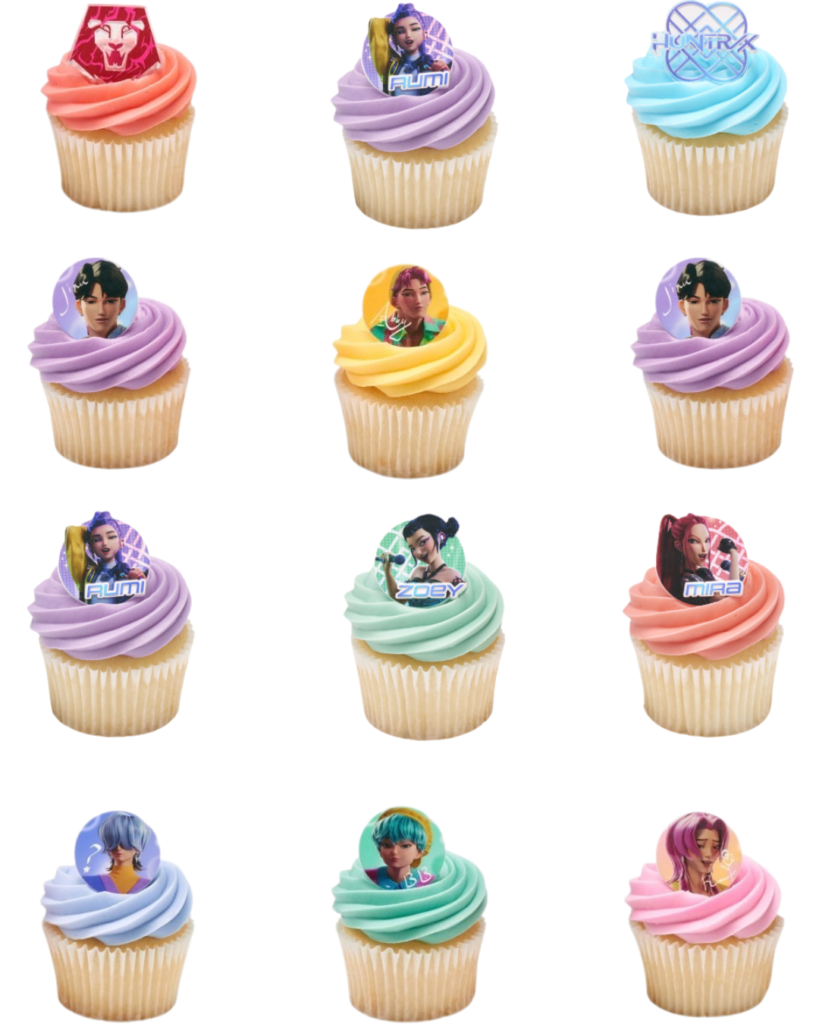 K-Pop Demon Hunter Cupcake Rings
